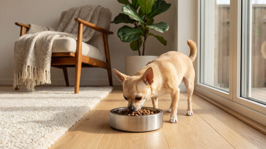 Small Stainless Steel Dog Bowl – Non-Slip Silicone Base, Durable Pet Food & Water Bowl