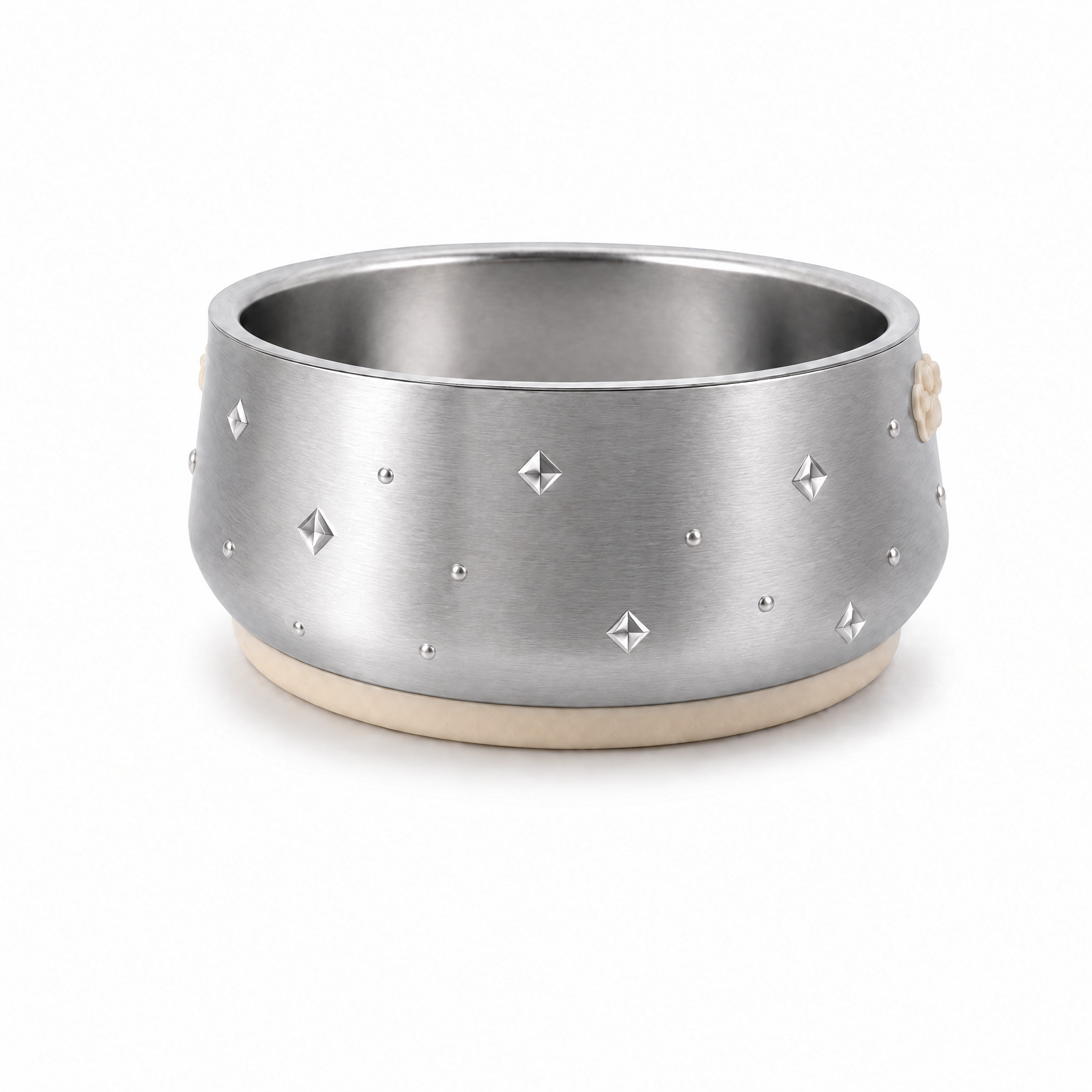 Diamond texture Eternalpaw 316L pet bowl